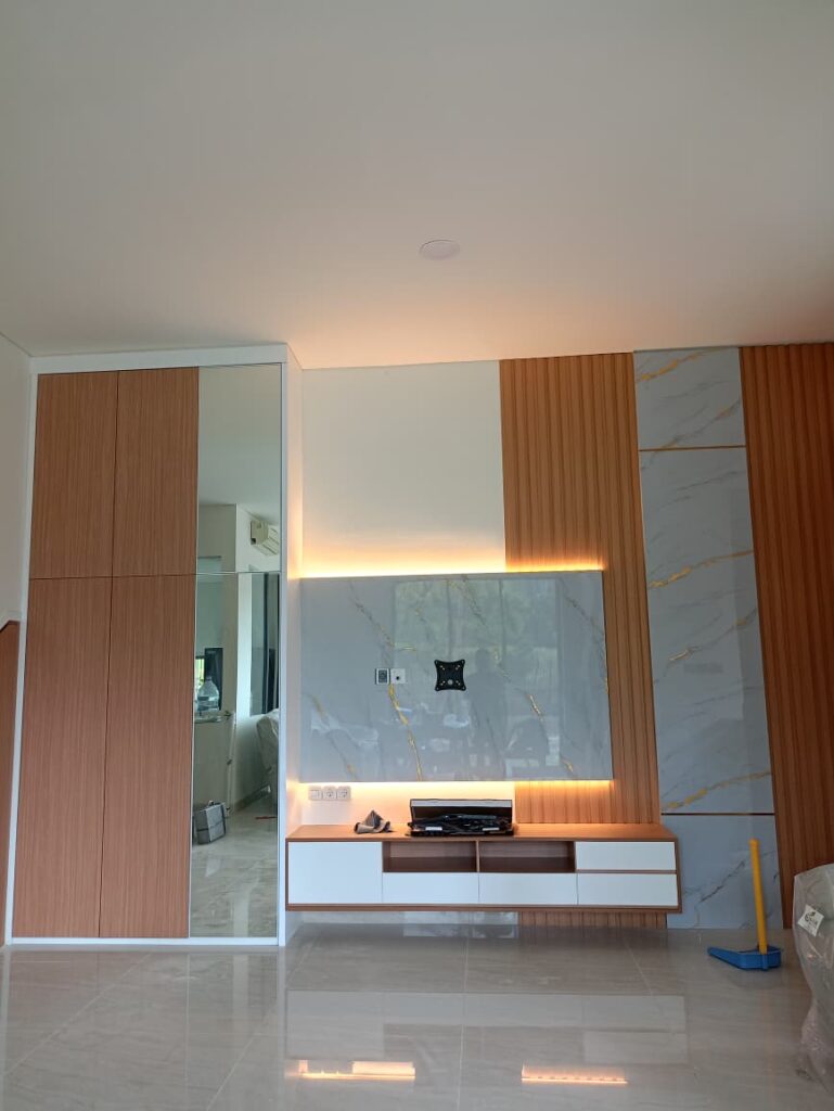 Desain Interior Ruang Keluarga ibu Erin Sentul