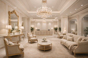 Jenis Desain Interior Ruangan - Lobby Hotel dengan gaya Elegan