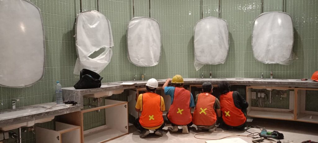 Proses Pengerjaan Washbasin Paskal Mall Bandung