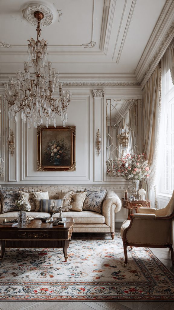 Desain Ruang Tengah Bergaya Klasik