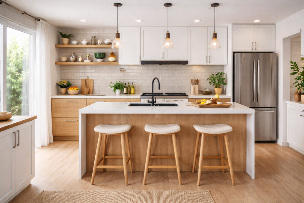 Dapur Modern minimalist dengan natural light