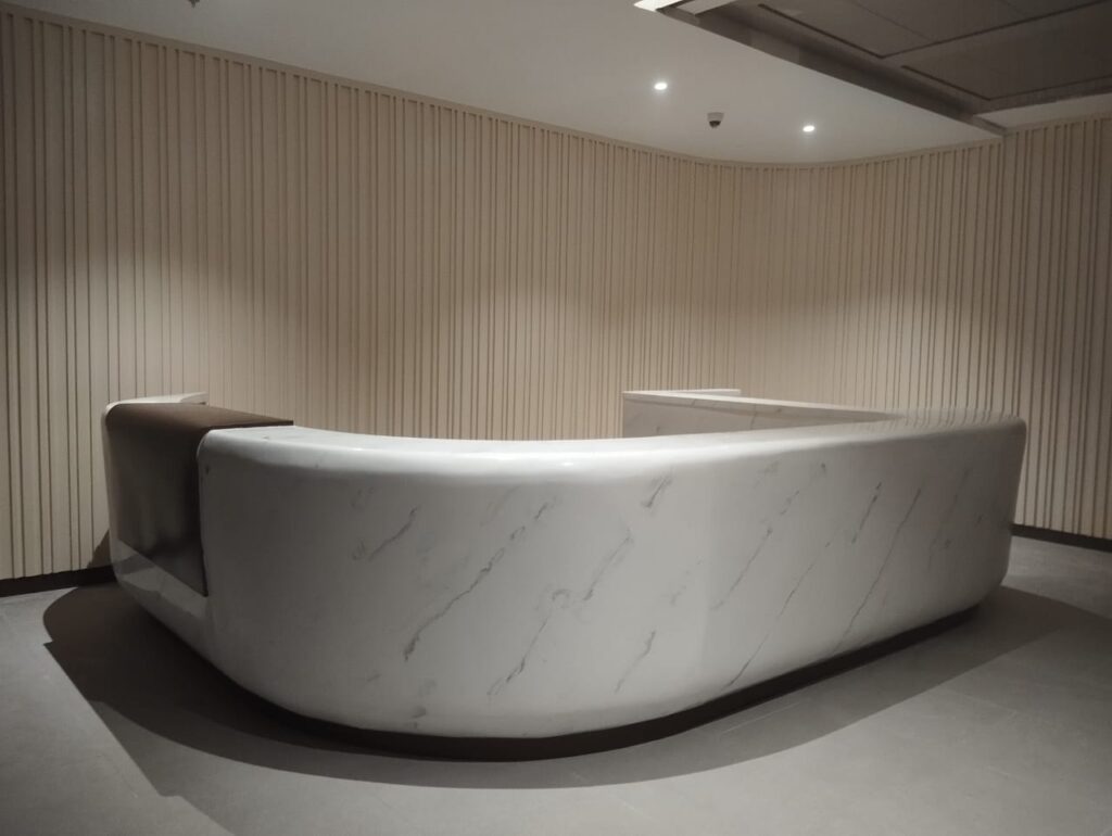 Desain Meja Resepsionis Mall Bandung