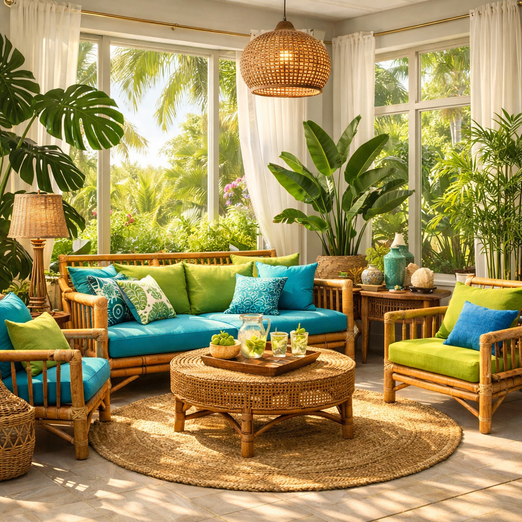 Desain interior tropical