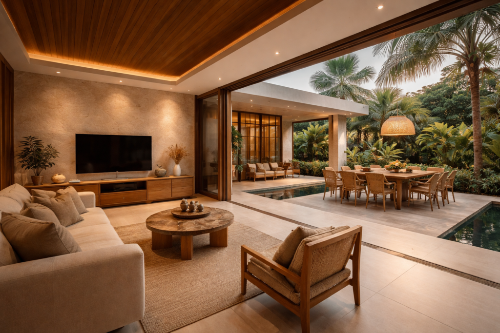 Memilih gaya desain interior - Desain interior bergaya Tropical Minimalis